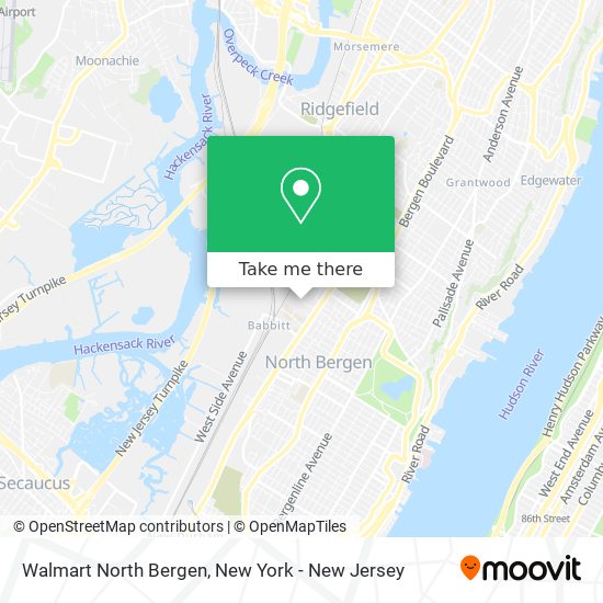 Walmart North Bergen map