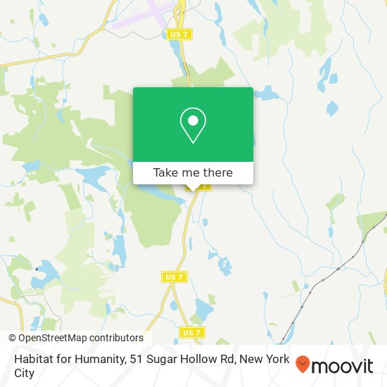 Habitat for Humanity, 51 Sugar Hollow Rd map