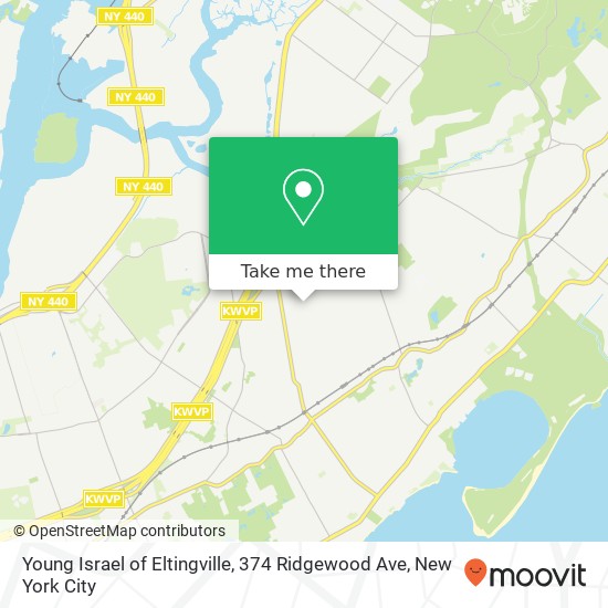 Young Israel of Eltingville, 374 Ridgewood Ave map
