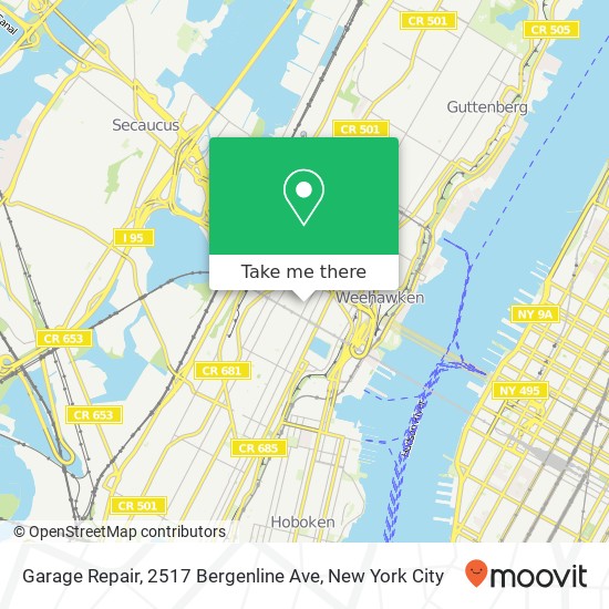 Mapa de Garage Repair, 2517 Bergenline Ave