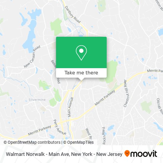 Mapa de Walmart Norwalk - Main Ave