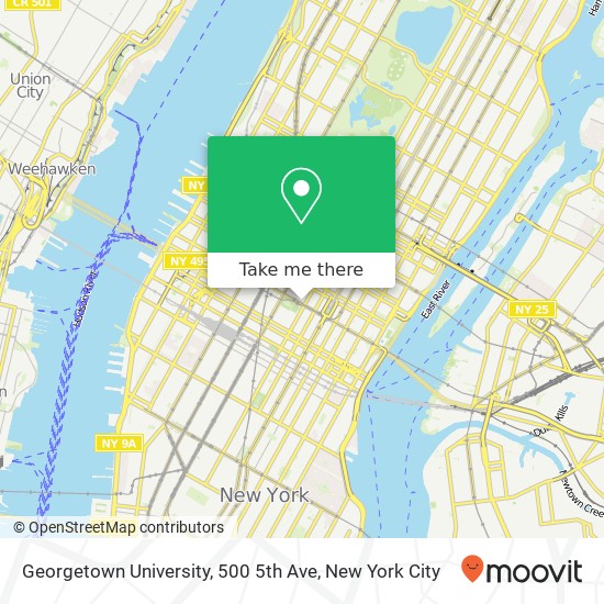 Mapa de Georgetown University, 500 5th Ave