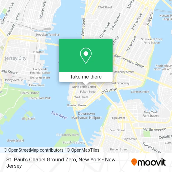 St. Paul's Chapel Ground Zero map