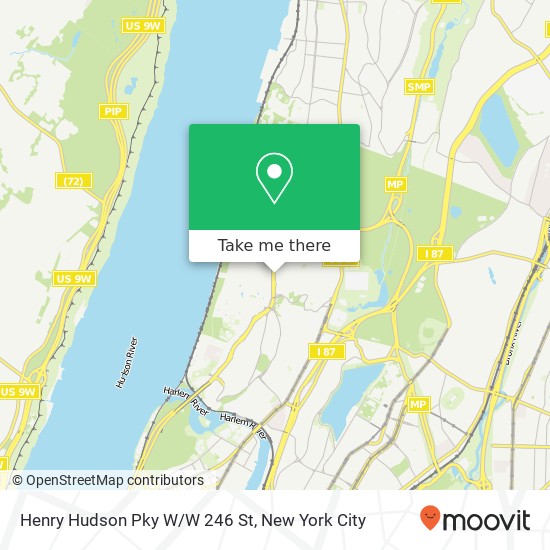 Henry Hudson Pky W/W 246 St map