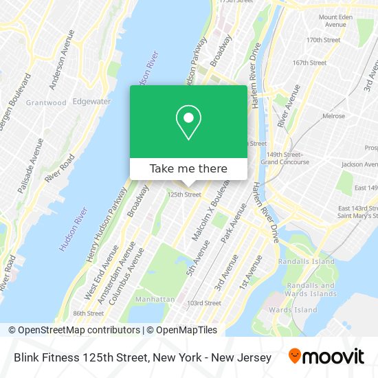 Blink Fitness 125th Street map