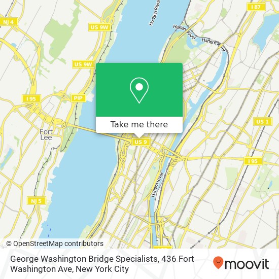 George Washington Bridge Specialists, 436 Fort Washington Ave map