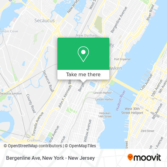 Mapa de Bergenline Ave
