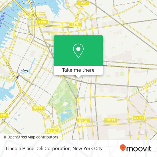 Mapa de Lincoln Place Deli Corporation