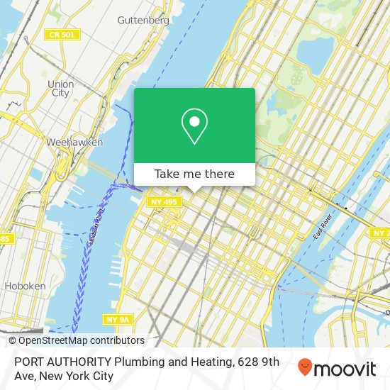 Mapa de PORT AUTHORITY Plumbing and Heating, 628 9th Ave