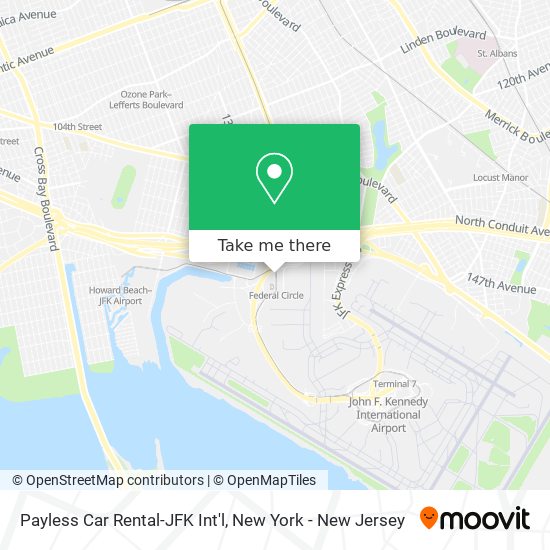 Mapa de Payless Car Rental-JFK Int'l