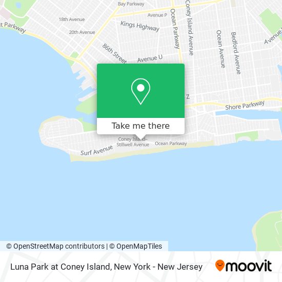 Luna Park at Coney Island map