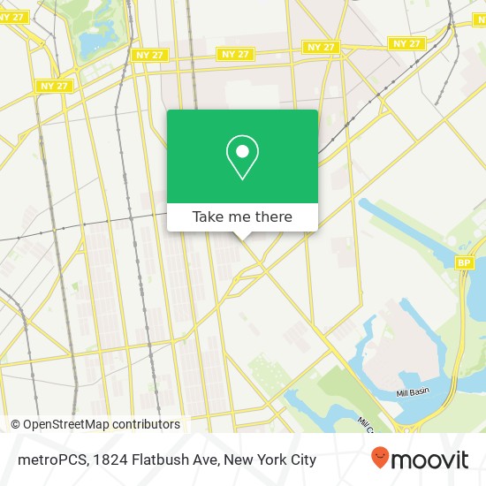 metroPCS, 1824 Flatbush Ave map