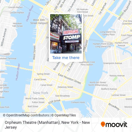 Orpheum Theatre (Manhattan) map