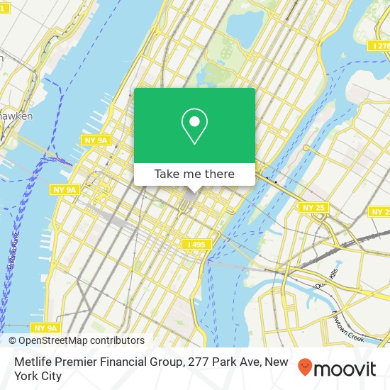 Mapa de Metlife Premier Financial Group, 277 Park Ave