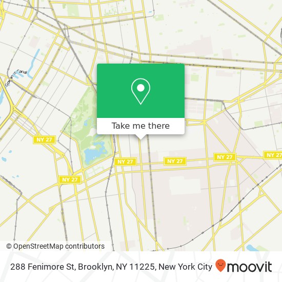 Mapa de 288 Fenimore St, Brooklyn, NY 11225