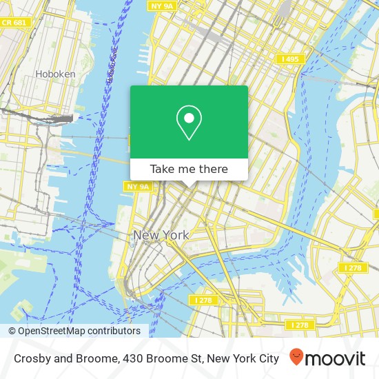 Crosby and Broome, 430 Broome St map