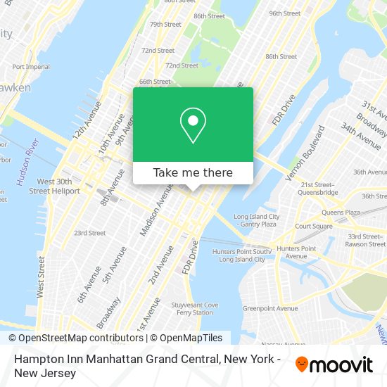 Mapa de Hampton Inn Manhattan Grand Central