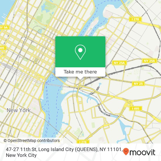 Mapa de 47-27 11th St, Long Island City (QUEENS), NY 11101