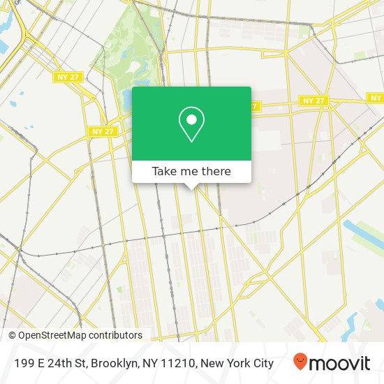 Mapa de 199 E 24th St, Brooklyn, NY 11210