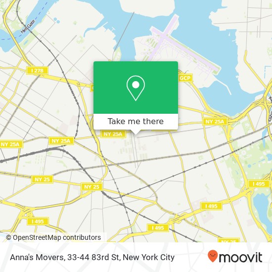 Anna's Movers, 33-44 83rd St map