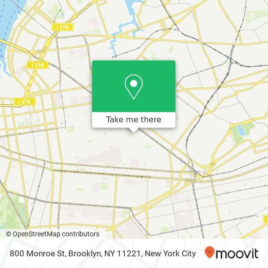 Mapa de 800 Monroe St, Brooklyn, NY 11221