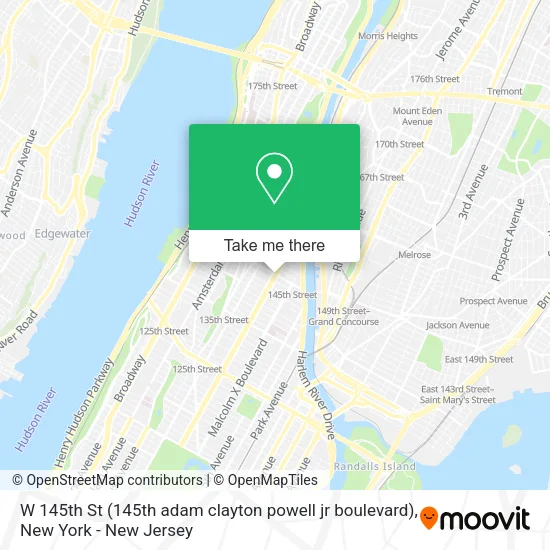 Mapa de W 145th St (145th adam clayton powell jr boulevard)