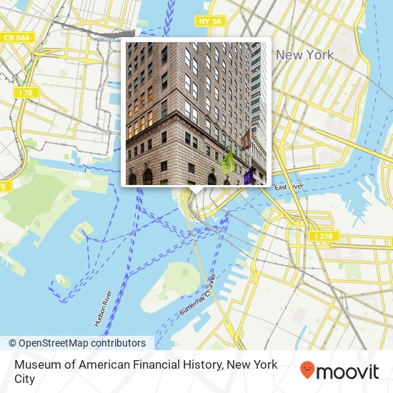 Museum of American Financial History map