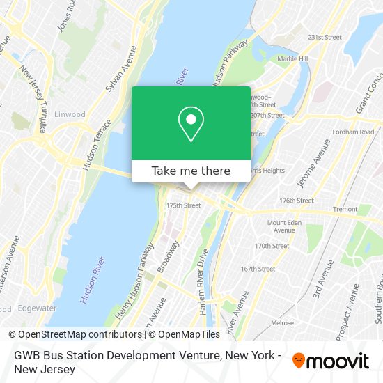 GWB Bus Station Development Venture map