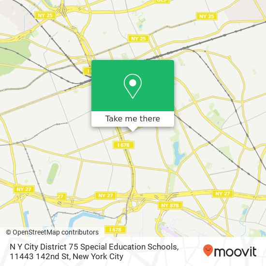 N Y City District 75 Special Education Schools, 11443 142nd St map