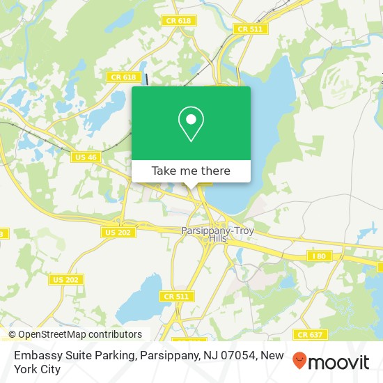 Embassy Suite Parking, Parsippany, NJ 07054 map