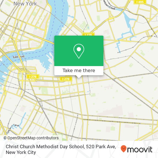 Mapa de Christ Church Methodist Day School, 520 Park Ave