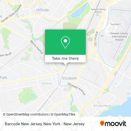 Barcode New Jersey map