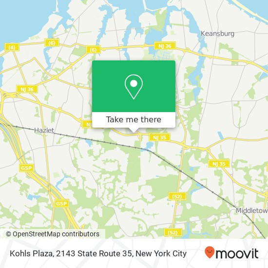 Kohls Plaza, 2143 State Route 35 map