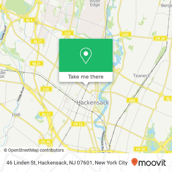 46 Linden St, Hackensack, NJ 07601 map