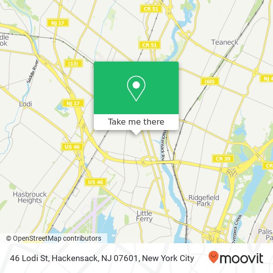 46 Lodi St, Hackensack, NJ 07601 map