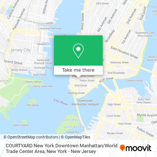 Mapa de COURTYARD New York Downtown Manhattan / World Trade Center Area
