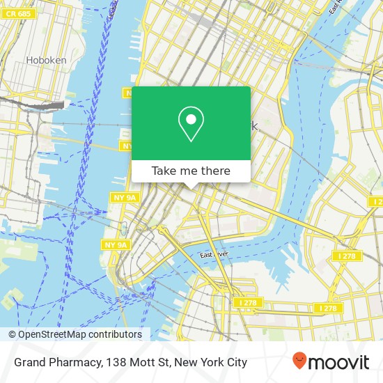 Grand Pharmacy, 138 Mott St map