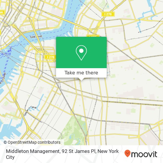 Middleton Management, 92 St James Pl map