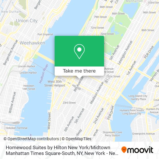 Mapa de Homewood Suites by Hilton New York / Midtown Manhattan Times Square-South, NY