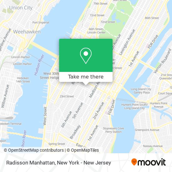 Mapa de Radisson Manhattan