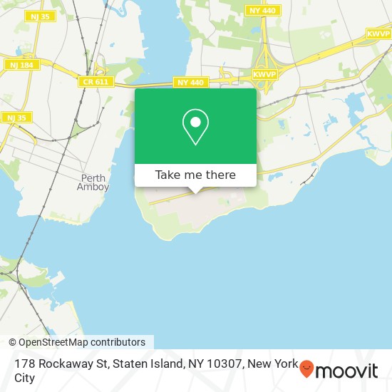 Mapa de 178 Rockaway St, Staten Island, NY 10307