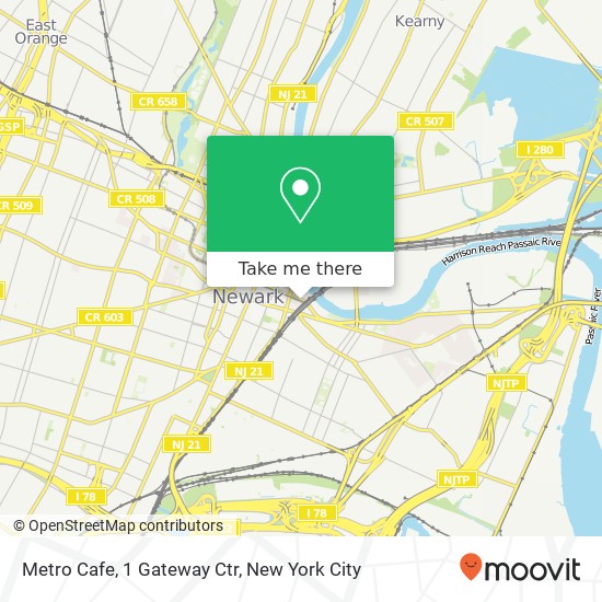 Mapa de Metro Cafe, 1 Gateway Ctr