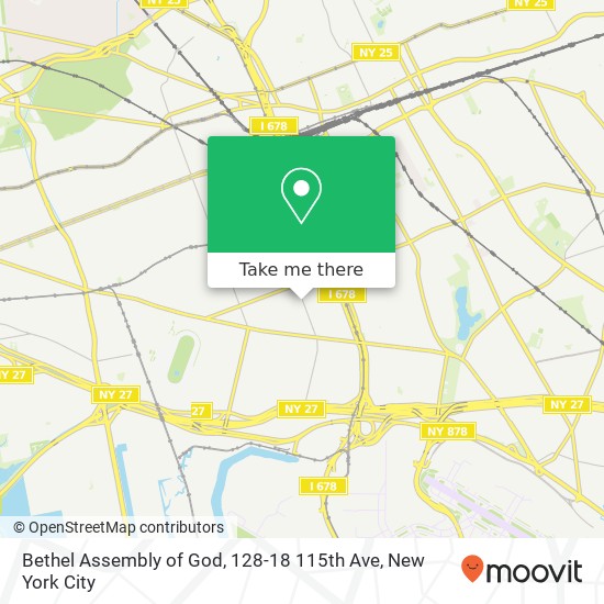 Mapa de Bethel Assembly of God, 128-18 115th Ave