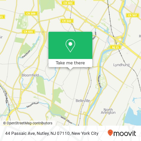 44 Passaic Ave, Nutley, NJ 07110 map