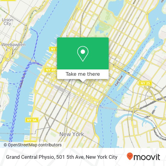 Mapa de Grand Central Physio, 501 5th Ave