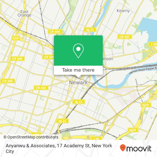 Mapa de Anyanwu & Associates, 17 Academy St