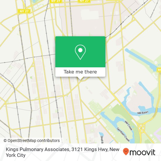 Mapa de Kings Pulmonary Associates, 3121 Kings Hwy