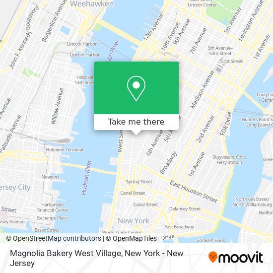 Magnolia Bakery West Village map