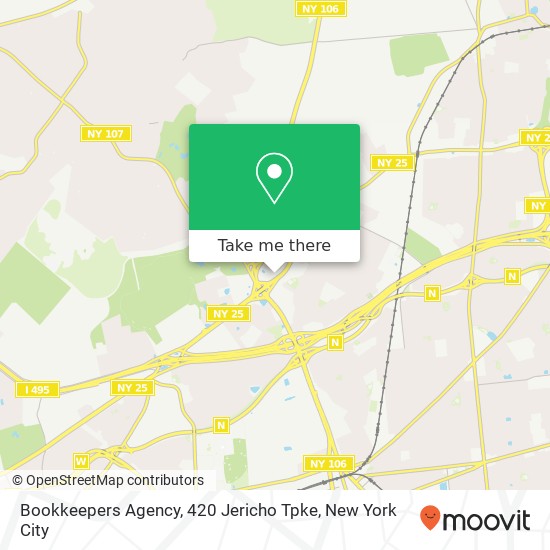 Mapa de Bookkeepers Agency, 420 Jericho Tpke