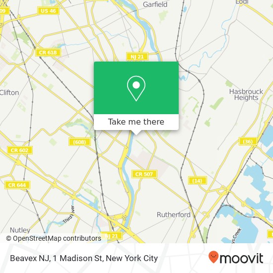 Mapa de Beavex NJ, 1 Madison St